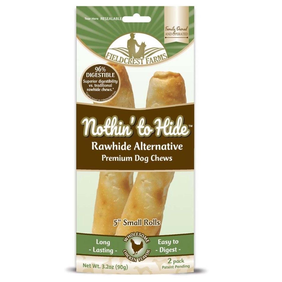 Fieldcrest Farms - Nothin' to Hide Dog Chews 2pk, Flavor: Chicken, Size: SM