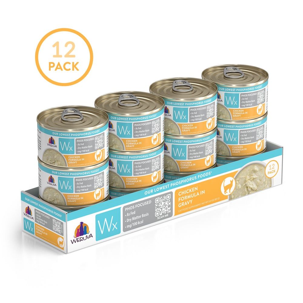 Weruva (Case Pack) - Wx Phos Focused Chicken Formula in Gravy Grain-Free Wet Cat Food, 3-oz / Case of 12
