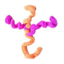 Cycle Dog - Springy Thingy Orange Dog Toy, Colour: Fuchsia Orange, Size: Large