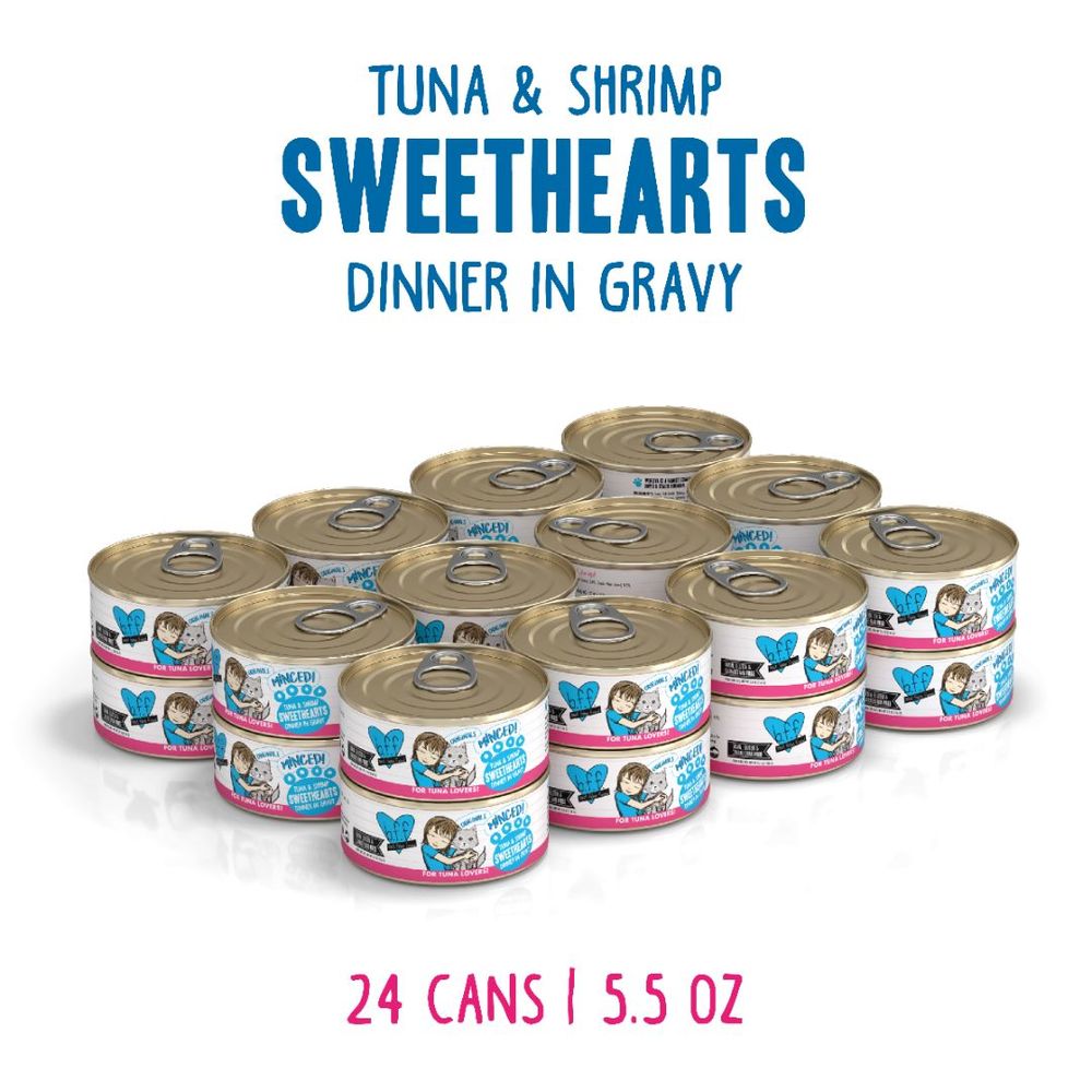 Weruva (Case Pack) - BFF Originals Tuna &amp; Shrimp Sweethearts Recipe Minced-Style Canned Cat Food in Gravy 5.5oz / Case of 24