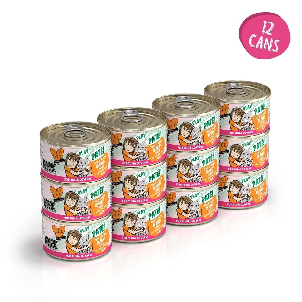 Weruva (Case Pack) - BFF PLAY Pate Tuna &amp; Salmon Oh Snap Canned Cat Food 2.8oz / Case of 12