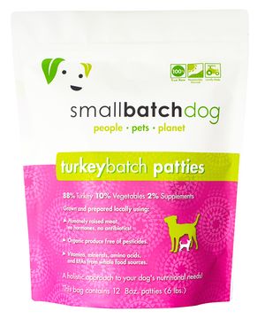 Small Batch - Turkey Batch Sliders RAW Dog Food, Size: 6#