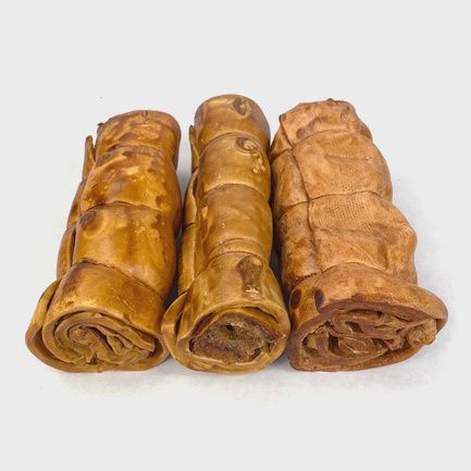 Tuesdays Natural Dog - Peanut Butter Blasted Cheek Roll, Size: Large 10-12"
