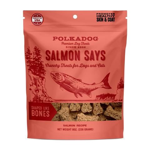 PolkaDog - Salmon Says Dog Treats  8 oz.