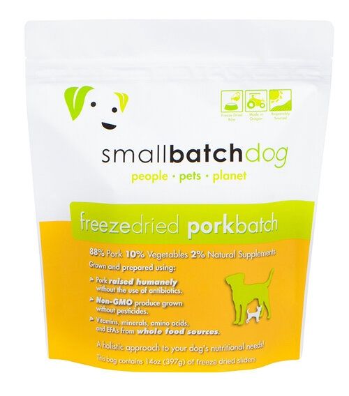 Small Batch - Pork Sliders Freeze Dried for Dogs, Size: 14 oz.