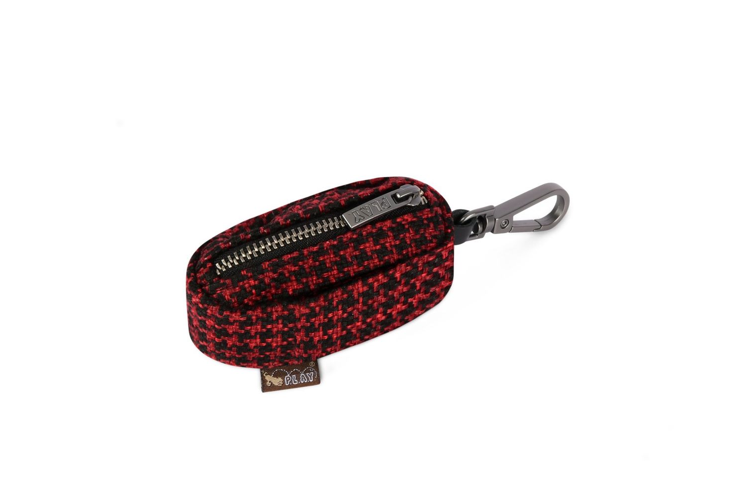 Play Pet - Poop Bag Dispenser Houndstooth Red/Black