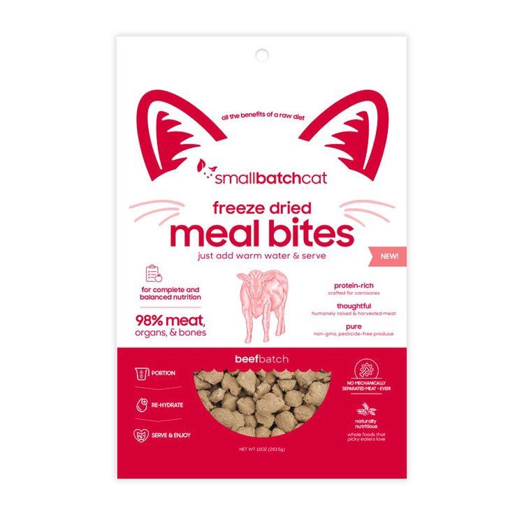 Small Batch - Freeze Dried Beef Bites for Cats 10 oz.