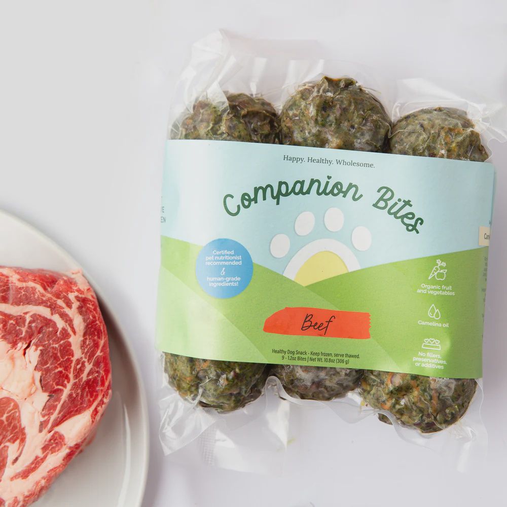 Companion Bites - Frozen Supplement 1.2oz Bites (9 Pack), Formula: Beef
