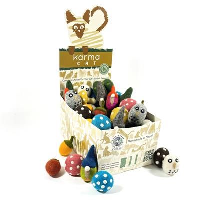 Karma Cat - Woodland Cat toys - Gnome, Mushroom, Trees,  Owls