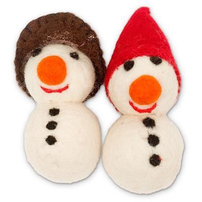 Karma Cat - Snowman Wool Cat toy - 2 pack