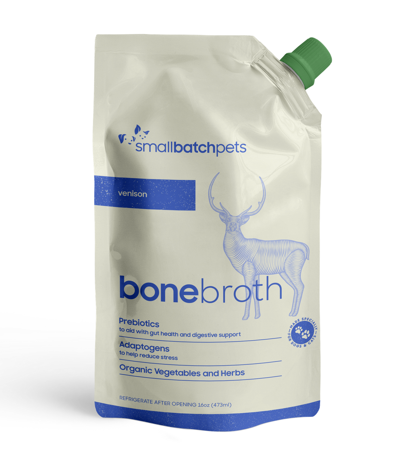 Small Batch - Venison Bone Broth 16 oz.