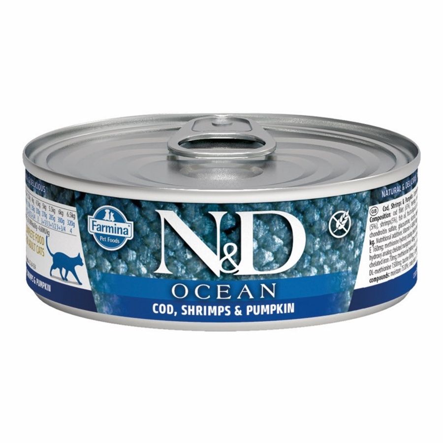 Farmina (Case Pack) - N&amp;D Cod, Shrimp &amp; Pumpkin Grain-Free Wet Cat Food, 2.5oz / Case of 24