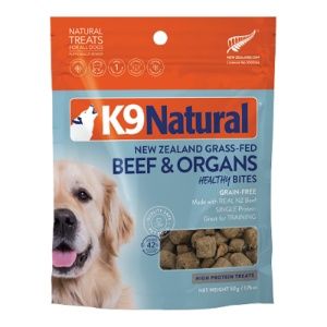 K9 Naturals - Beef &amp; Organs Healthy Bites Dog Treats, 1.76-oz bag