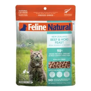 Feline Naturals -  New Zealand Beef &amp; Hoki FeastFreeze Dried Cat Food