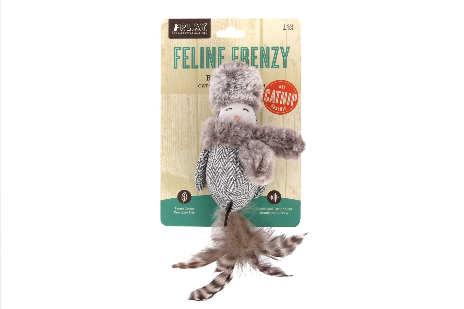 Play Pet - Feline Frenzy Blissful Birdie Cat Toy, Style: Blissful Birdie