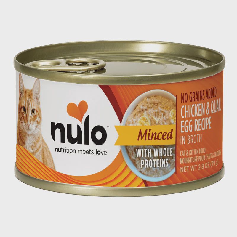 Nulo - Minced with Whole Proteins Chicken &amp; Quail Egg Recipe Wet Cat Food, Size: 2.8 oz.