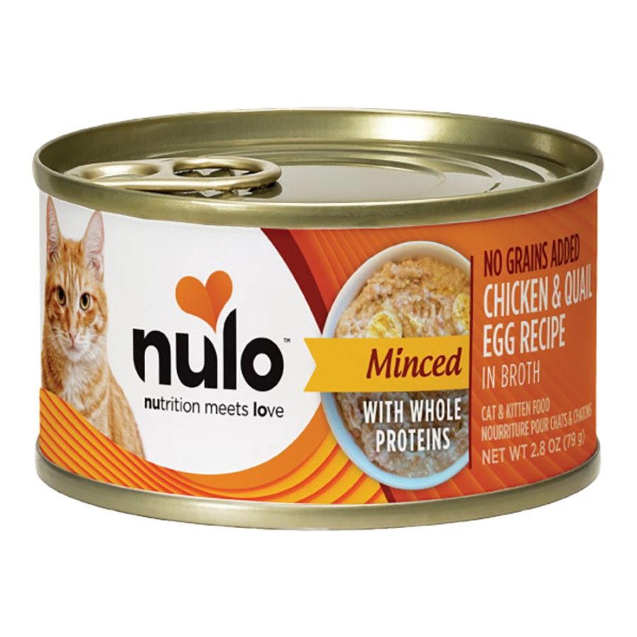 Nulo (Case Pack) - Minced with Whole Proteins Chicken &amp; Quail Egg Recipe Wet Cat Food 2.8oz / Case of 12