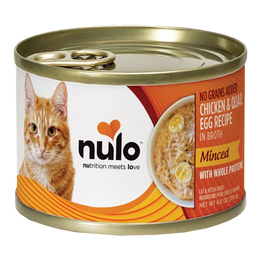 Nulo (Case Pack) - Minced with Whole Proteins Chicken &amp; Quail Egg Recipe Wet Cat Food 6oz / Case of 8