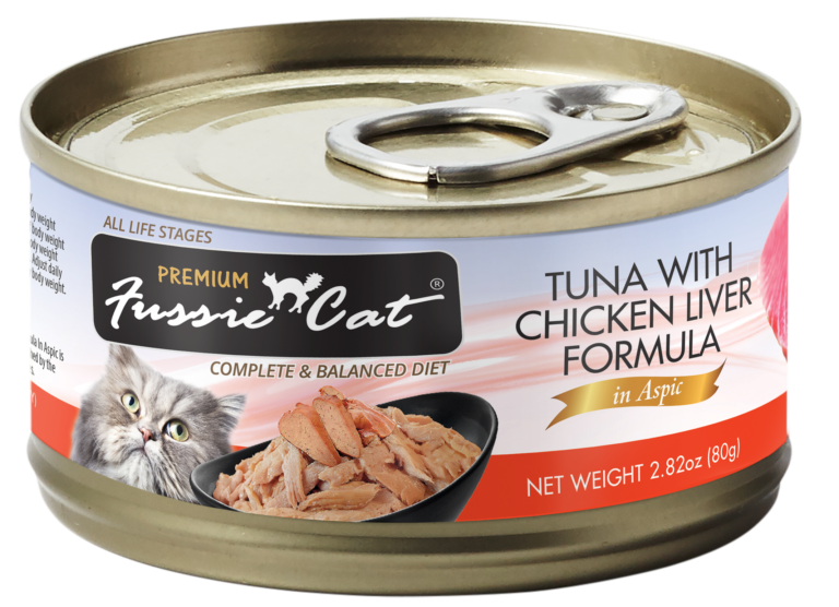 Fussie Cat (Case Pack) - Tuna with Chicken Liver in Aspic Wet Cat Food 2.82oz / Case of 24
