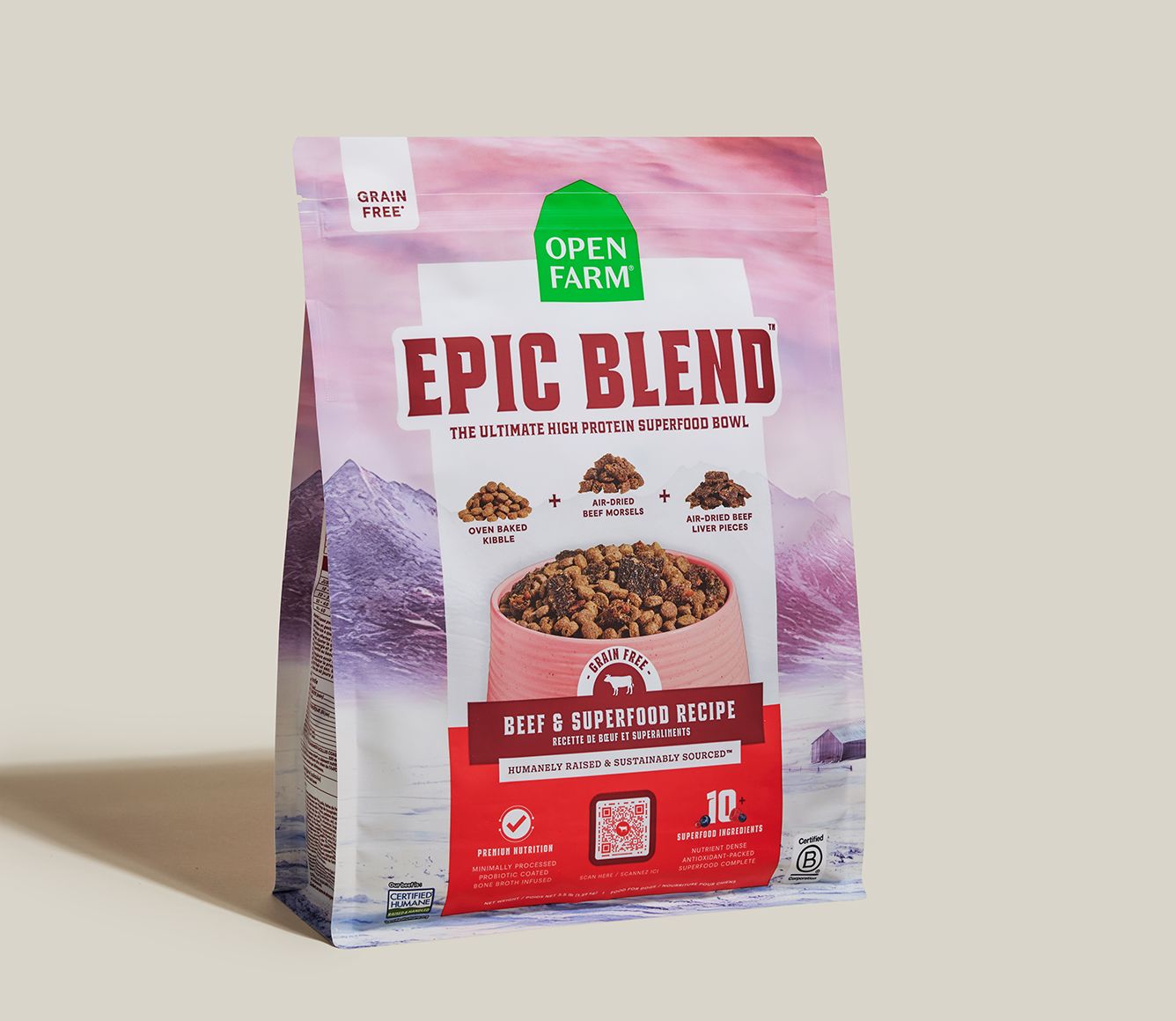 Open Farm - Epic Blend Grain-Free Beef &amp; Superfood Dry Dog Food, Size: 3.5 lb