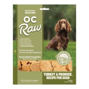 OC Raw - Turkey &amp; Produce Freeze Dried Dog Food 14 oz.