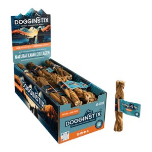 Dogginstix - Braided Lamb Tripe Stix 6" Dog Treat