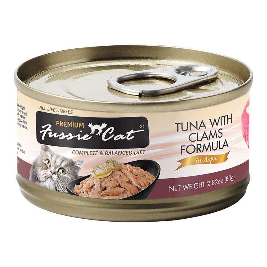Fussie Cat - Tuna with Clams in Aspic Wet Cat Food 2.82 OZ