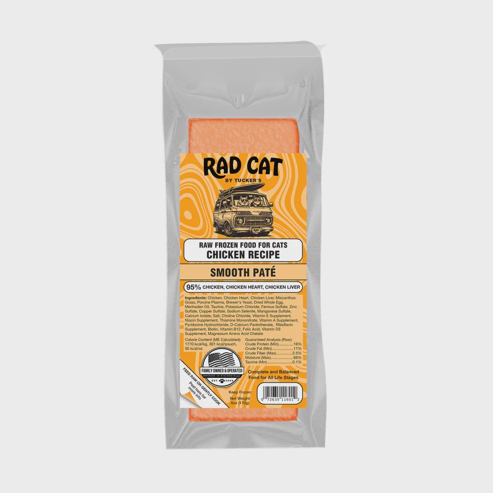Rad Cat by Tucker's - Chicken Recipe Frozen Raw Cat Food 6 oz.