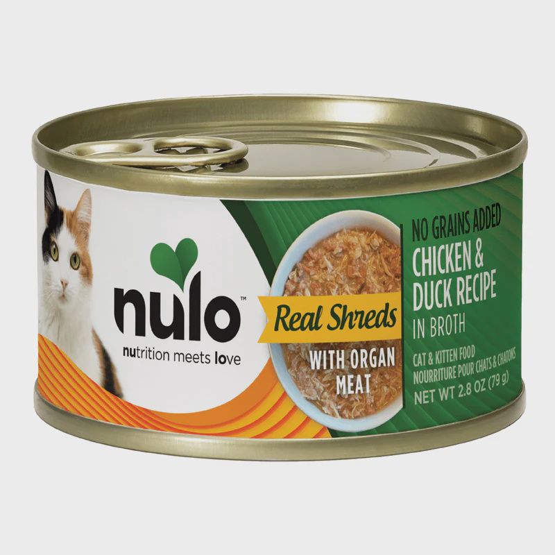 Nulo - Real Shreds With Organ Meat Chicken &amp; Duck Wet Cat Food, Size: 2.8 oz.
