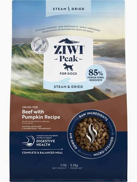 Ziwi Peak - Beef with Pumpkin Recipe Steam &amp; Dried Dog Food,