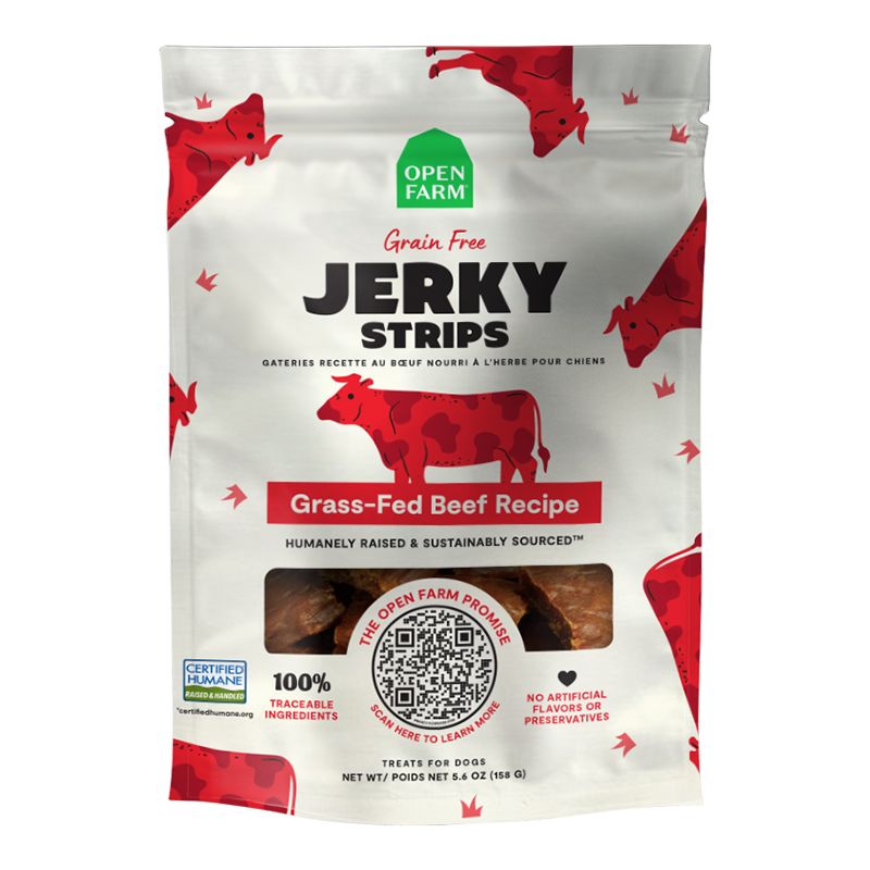 Open Farm - Jerky Strips Beef Dog Treats 5.6oz