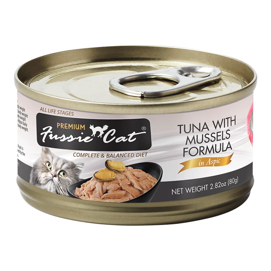 Fussie Cat (Case Pack) - Tuna with Mussels in Aspic Wet Cat Food 2.82oz/ Case of 24