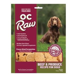 OC Raw - Beef &amp; Produce Freeze Dried Dog food 14 oz