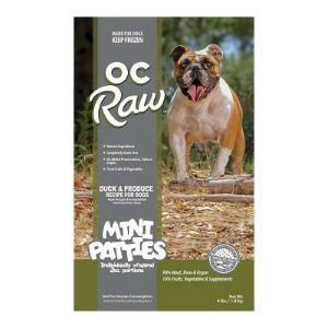 OC Raw - Duck &amp; Produce, Size: 4 lb. Mini Patties