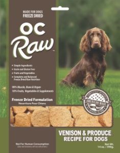 OC Raw - Venison &amp; Produce Freeze Dried Dog Food 14 oz.