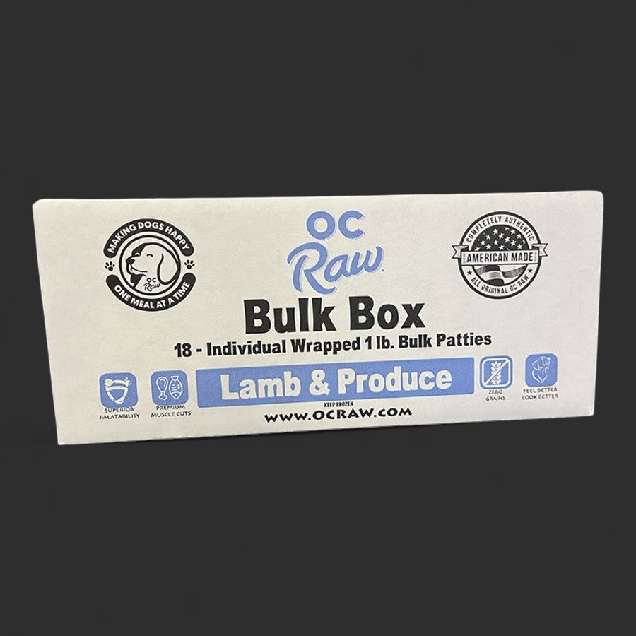 OC Raw - Lamb and produce, Size: 18 LB.