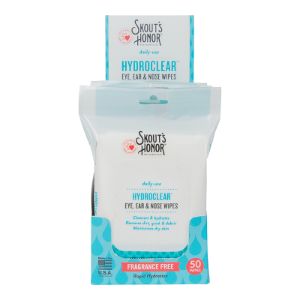 Skout's Honor - HydroClear Eye, Ear &amp; Nose Dog &amp; Cat Grooming Wipes, 50 count
