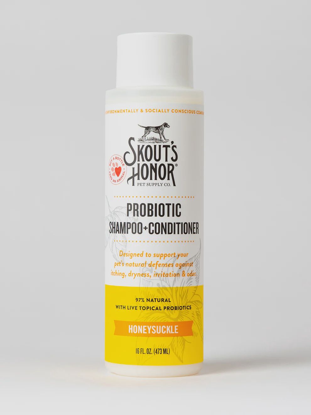 Skout's Honor - Probiotic Dog Shampoo + Conditioner 16 oz., Fragrance: Honeysuckle