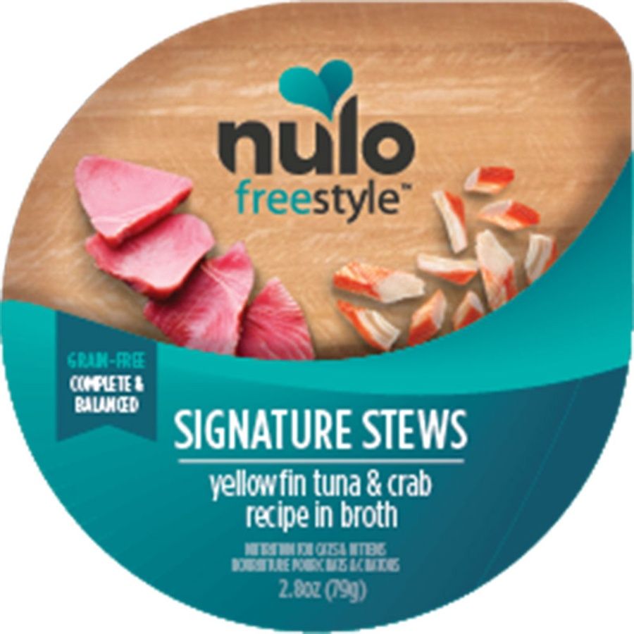 Nulo (Case Pack) - Freestyle Signature Stews Yellowfin Tuna &amp; Crab in Broth Wet Cat Food 2.8 oz. / Case of 24
