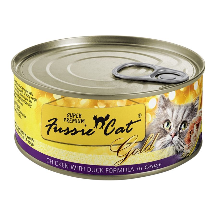 Fussie Cat (Case Pack) - Chicken &amp; Duck Formula in Gravy Grain-Free Wet Cat Food, 2.82-oz/case of 24