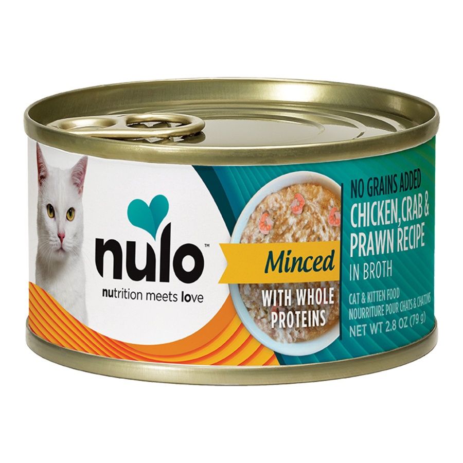 Nulo (Case Pack) - Minced with Whole Proteins Chicken, Crab &amp; Prawn Wet Cat Food 2.8 oz / Case of 12