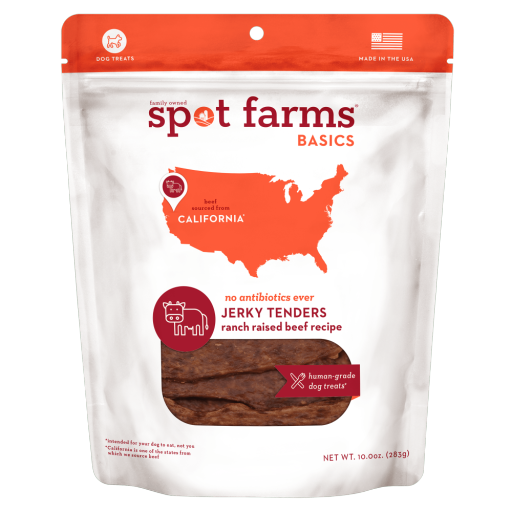 Spot Farms - Basics Beef Jerky Tenders Dog Treats, 10 oz.