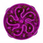 Outward Hound - Fun Feeder Daisy Purple Dog Food Bowl, Size: Large