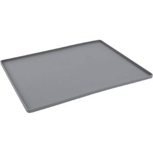 Messy Mutts - Silicone Dog &amp; Cat Bowl Mat, Colour: Dark Grey