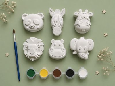 Safari Animals Theme Painting Set
