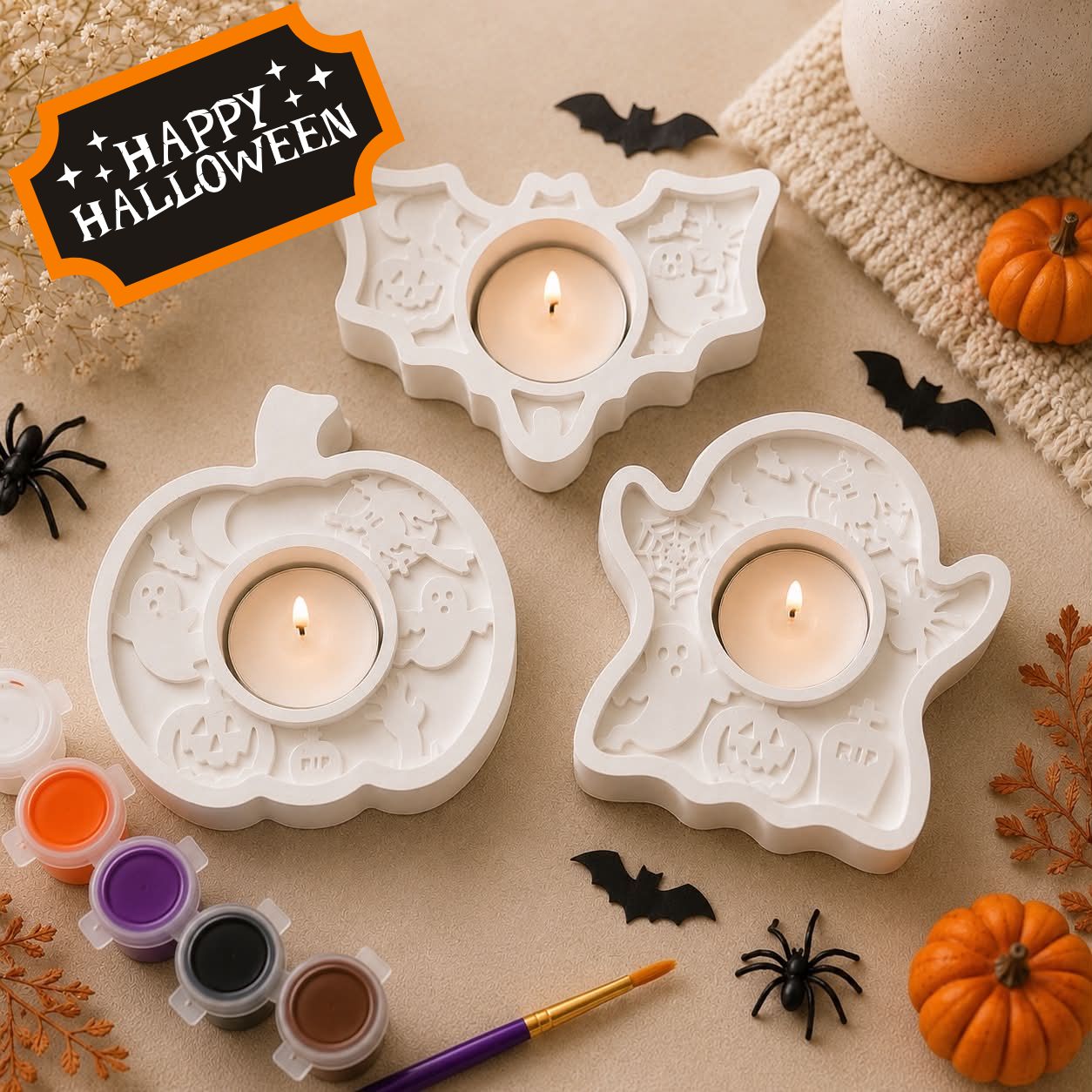 Halloween Tealight Holders Set
