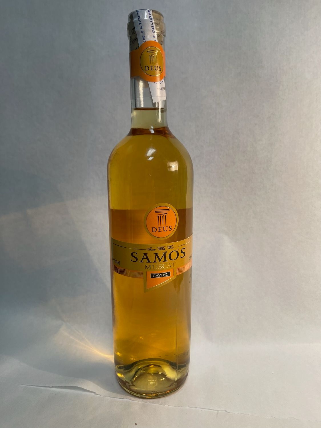 Deus. Samos.Muscat.Product of Greece.Alc 15_. 750ml.$18.99. Shipping $ 25.99 Deus. Samos.Muscat.Product of Greece.Alc 15_. 750ml.$18.99. Shipping $ 25.99