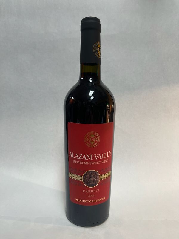 Marani Alazani Valley. Red Semi- Sweet Wine. Product of Georgia.Alc 12,5_. 750ml $17.99.Shipping $25.99