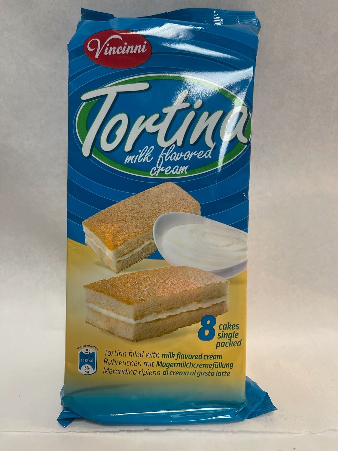 ​Vincinni Tortina Milk Flavored Cream Cake Bar