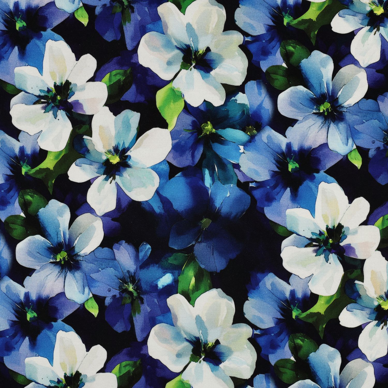 PUNTA DI ROMA DIGITAAL BLOEMEN - ZWART